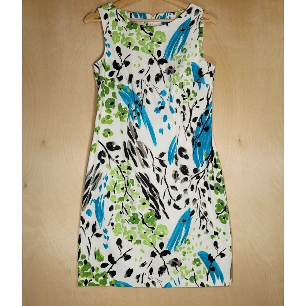 Dress Barn Floral Sleeveless Sheath Dress Women's 8